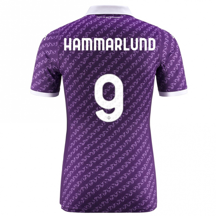 Men Football Pauline Hammarlund #9 Violet Home Jersey 2023/24 T-Shirt