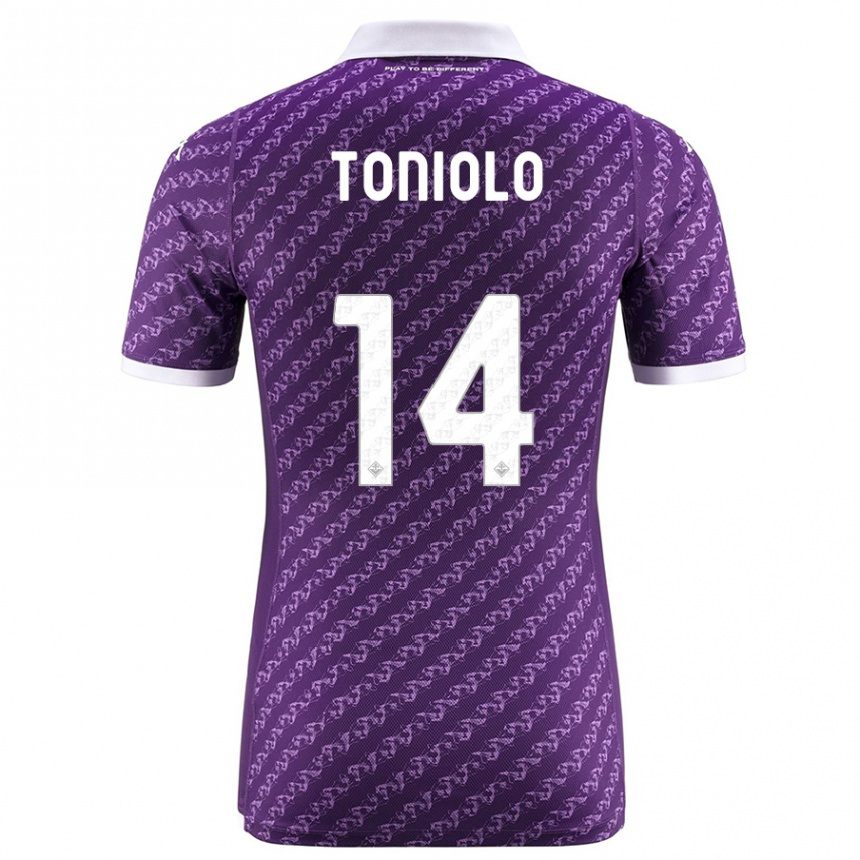 Men Football Martina Toniolo #14 Violet Home Jersey 2023/24 T-Shirt