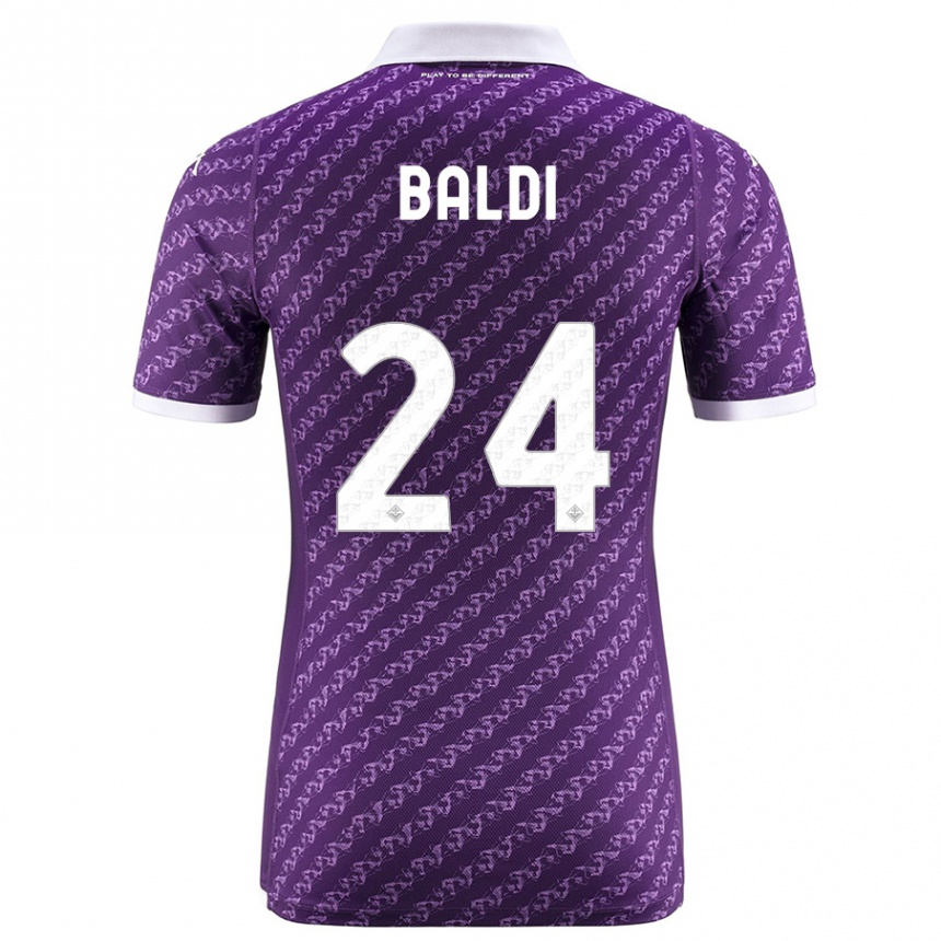 Men Football Rachele Baldi #24 Violet Home Jersey 2023/24 T-Shirt