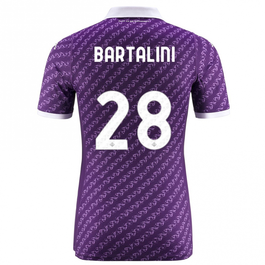 Men Football Viola Bartalini #28 Violet Home Jersey 2023/24 T-Shirt