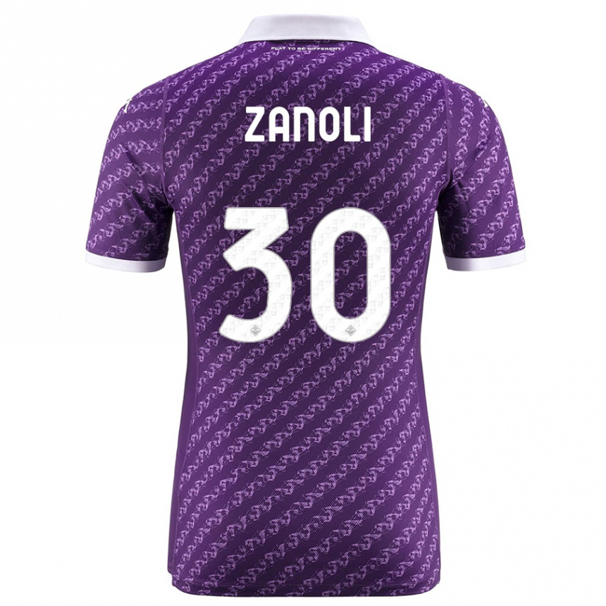 Men Football Martina Zanoli #30 Violet Home Jersey 2023/24 T-Shirt