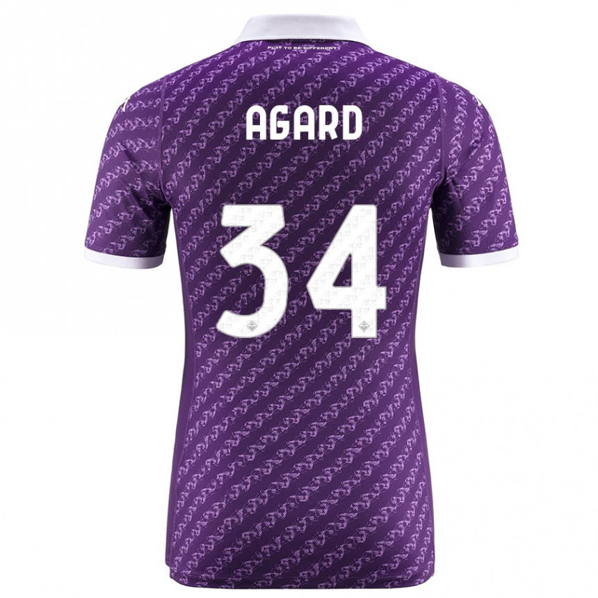 Men Football Laura Agard #34 Violet Home Jersey 2023/24 T-Shirt