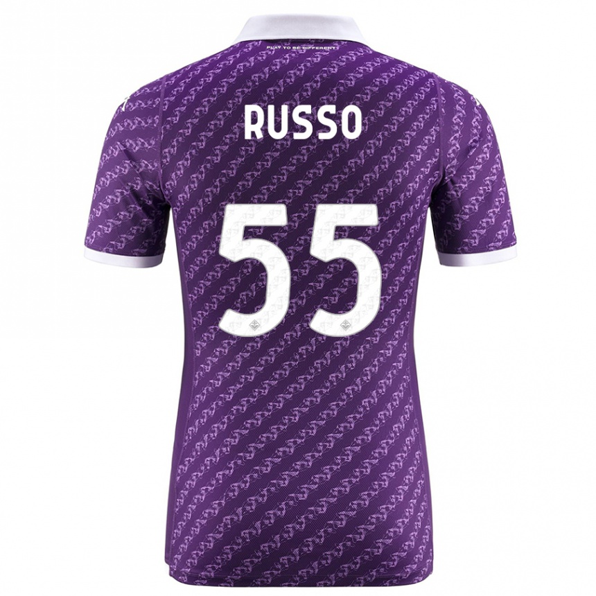Men Football Federica Russo #55 Violet Home Jersey 2023/24 T-Shirt