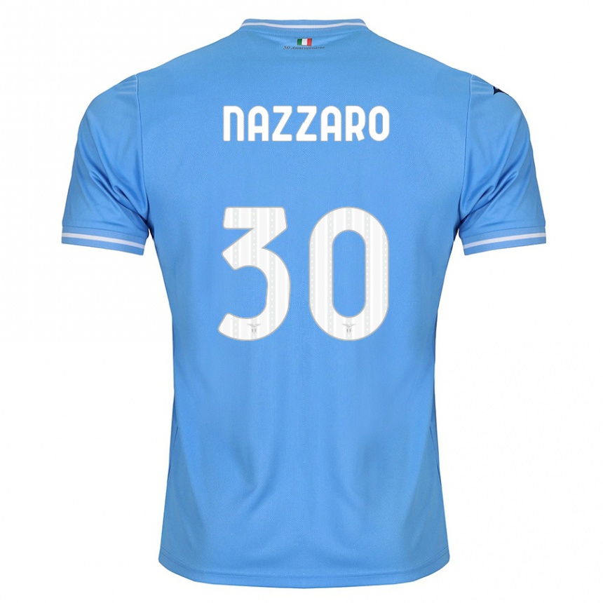 Men Football Marco Nazzaro #30 Blue Home Jersey 2023/24 T-Shirt