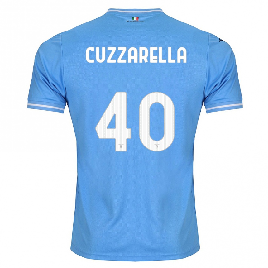 Men Football Cristian Cuzzarella #40 Blue Home Jersey 2023/24 T-Shirt