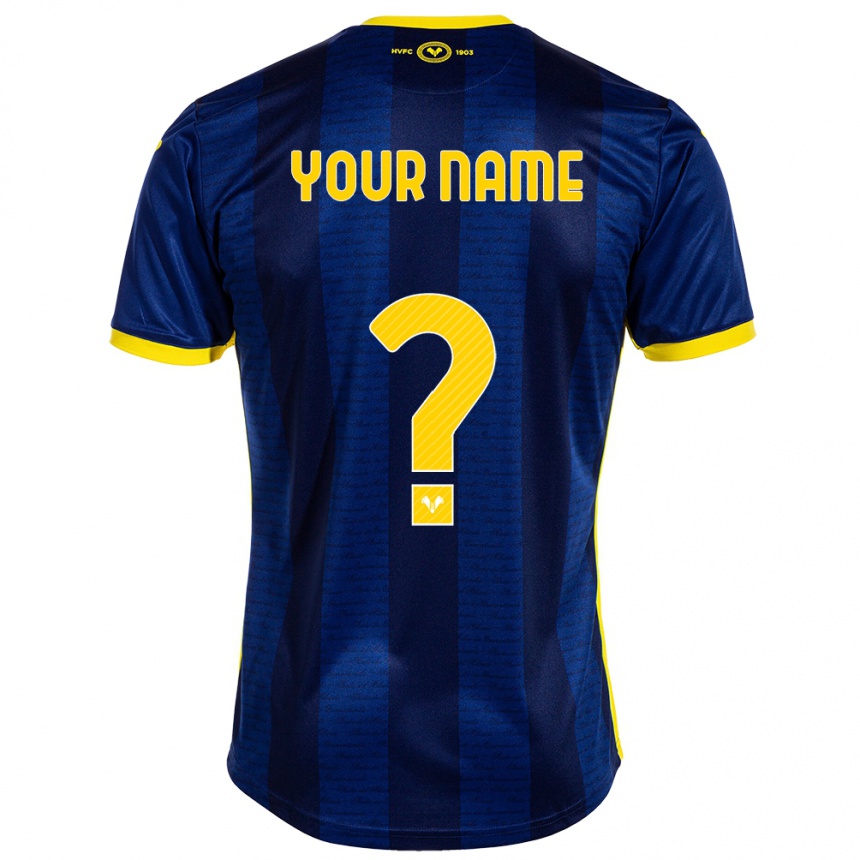 Men Football Your Name #0 Navy Home Jersey 2023/24 T-Shirt
