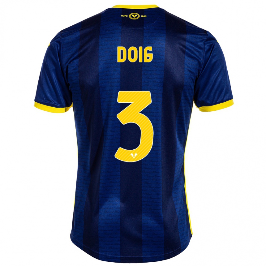 Men Football Josh Doig #3 Navy Home Jersey 2023/24 T-Shirt