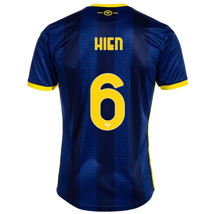 Men Football Isak Hien #6 Navy Home Jersey 2023/24 T-Shirt