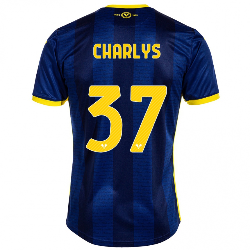 Men Football Charlys #37 Navy Home Jersey 2023/24 T-Shirt