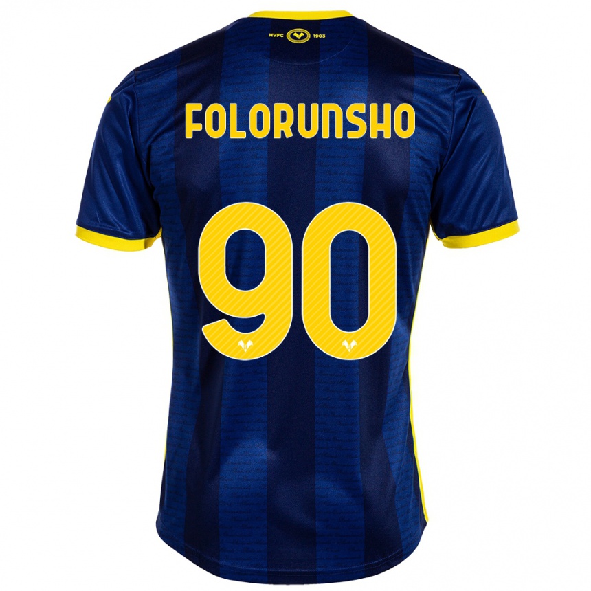 Men Football Michael Folorunsho #90 Navy Home Jersey 2023/24 T-Shirt