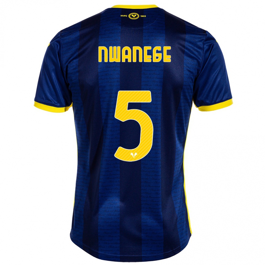 Men Football Karlson Nwanege #5 Navy Home Jersey 2023/24 T-Shirt