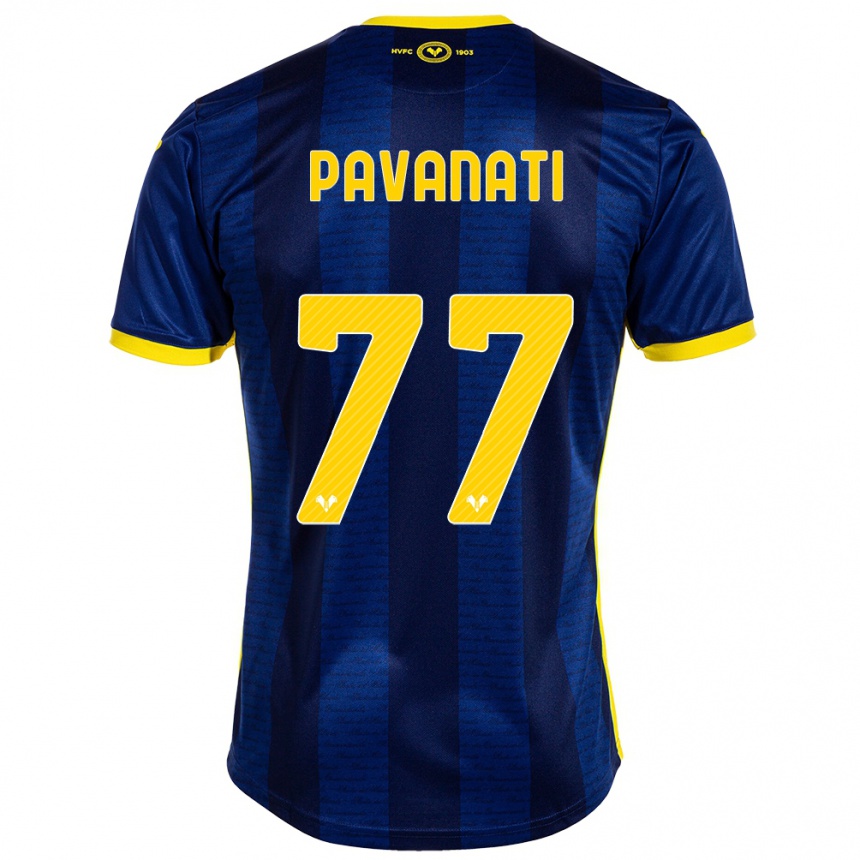 Men Football Alessandro Pavanati #77 Navy Home Jersey 2023/24 T-Shirt