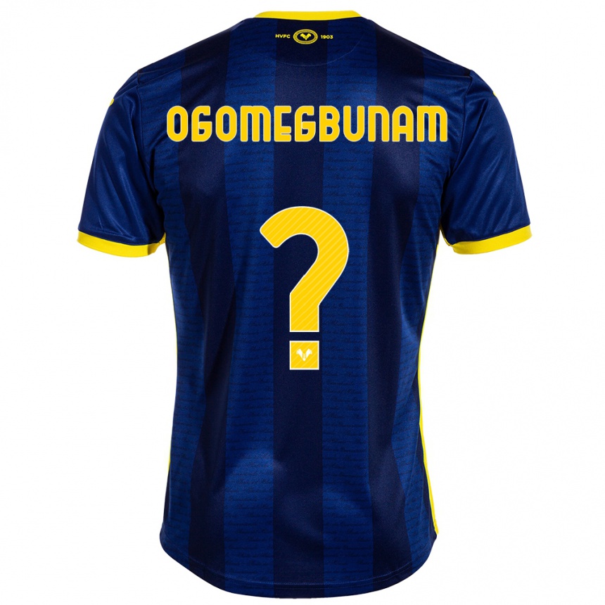 Men Football Izu Ogomegbunam #0 Navy Home Jersey 2023/24 T-Shirt