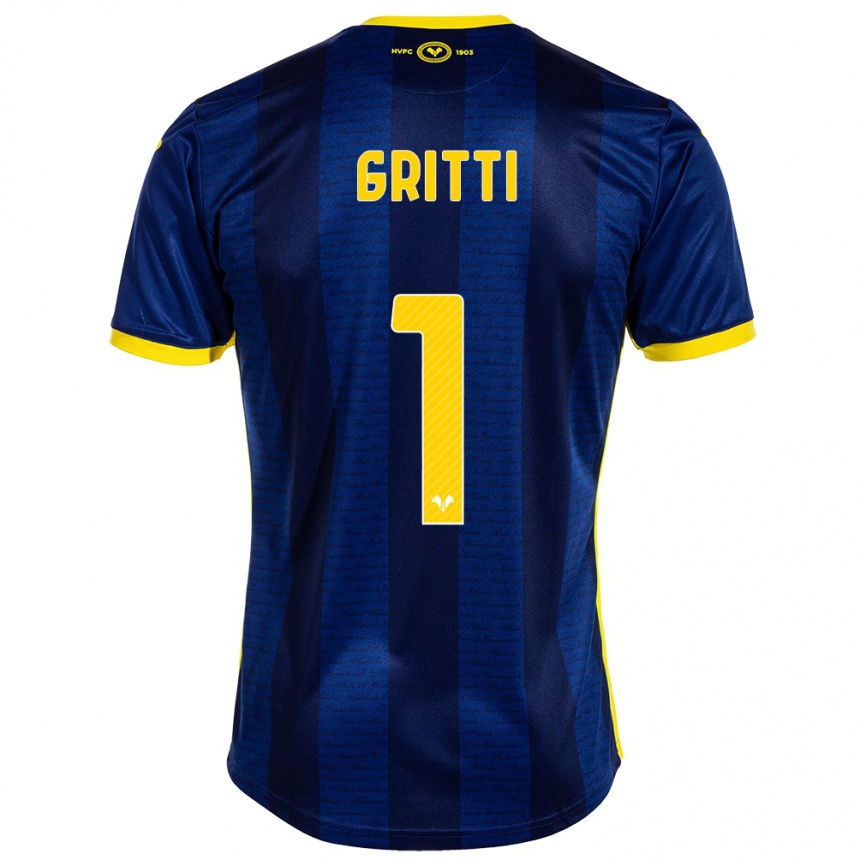 Men Football Alessia Gritti #1 Navy Home Jersey 2023/24 T-Shirt