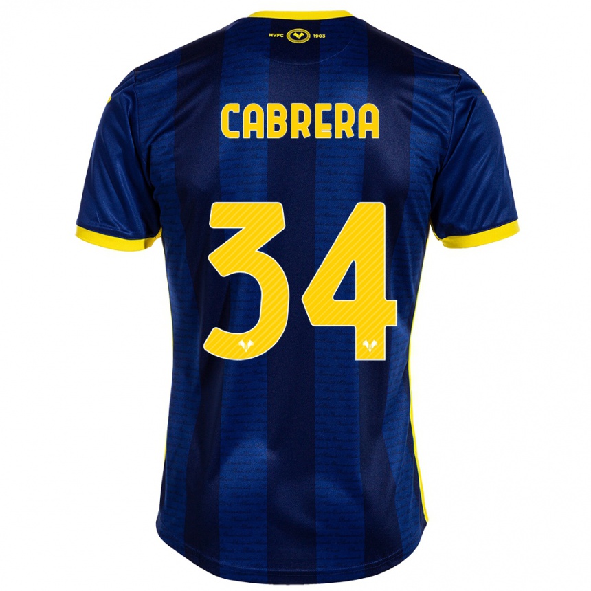 Men Football Ilena Cabrera #34 Navy Home Jersey 2023/24 T-Shirt