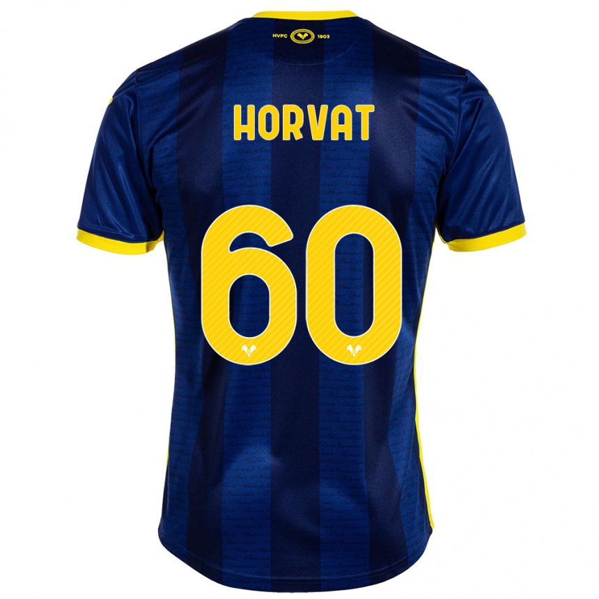 Men Football Mihaela Horvat #60 Navy Home Jersey 2023/24 T-Shirt