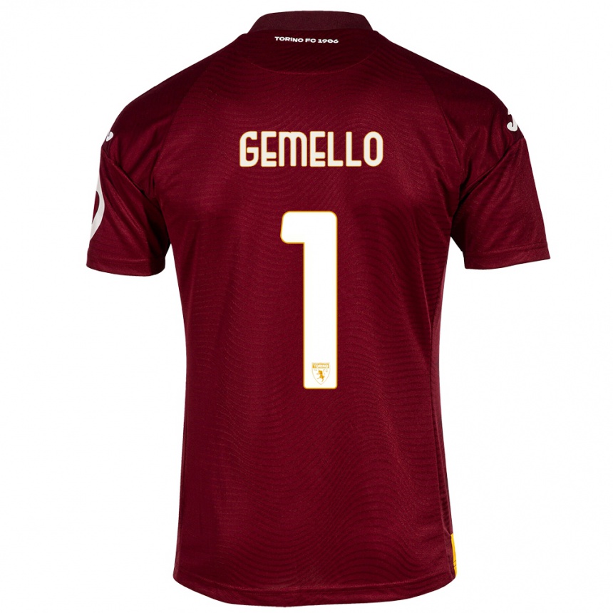 Men Football Luca Gemello #1 Dark Red Home Jersey 2023/24 T-Shirt