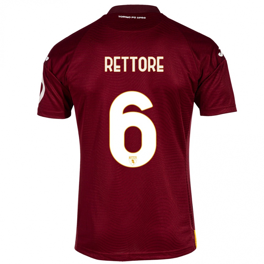 Men Football Mirko Rettore #6 Dark Red Home Jersey 2023/24 T-Shirt