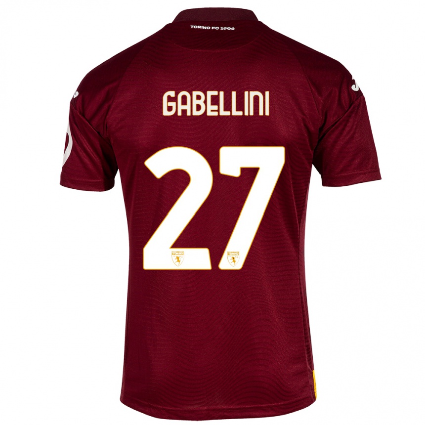 Men Football Tommaso Gabellini #27 Dark Red Home Jersey 2023/24 T-Shirt