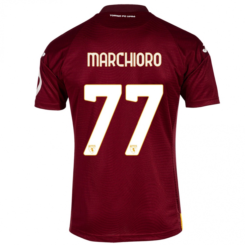 Men Football Raffaele Marchioro #77 Dark Red Home Jersey 2023/24 T-Shirt
