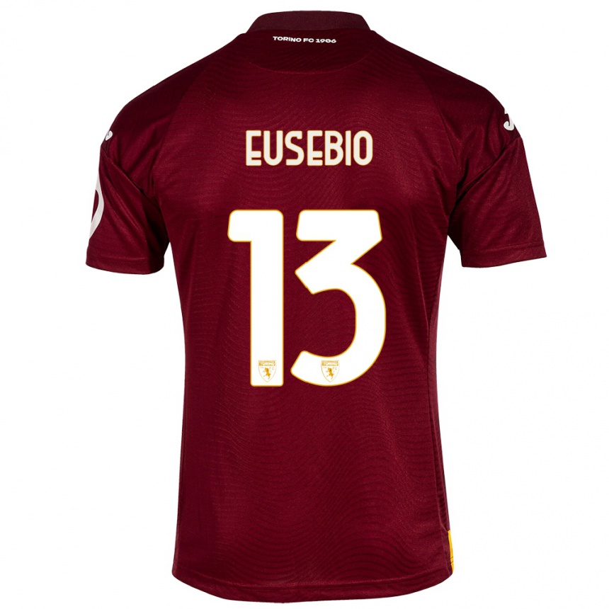 Men Football Chiara Eusebio #13 Dark Red Home Jersey 2023/24 T-Shirt