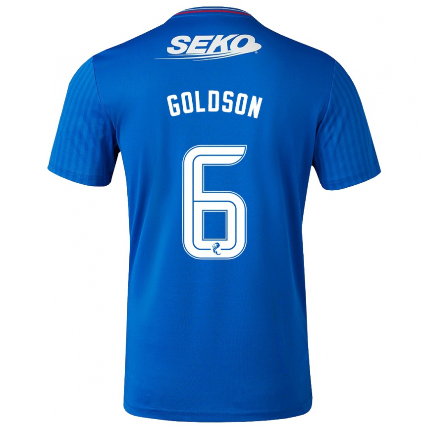 Men Football Connor Goldson #6 Blue Home Jersey 2023/24 T-Shirt