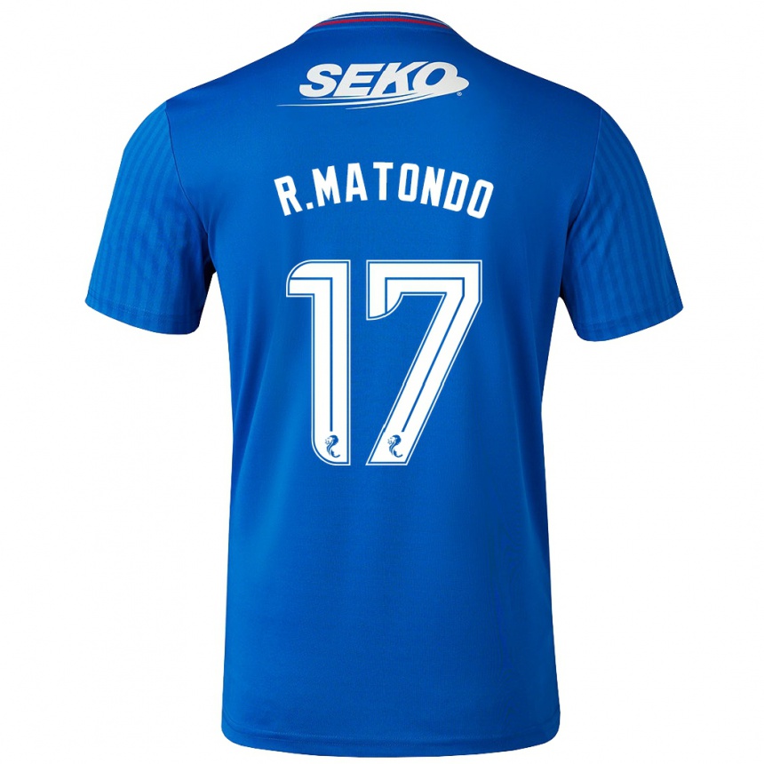 Men Football Rabbi Matondo #17 Blue Home Jersey 2023/24 T-Shirt