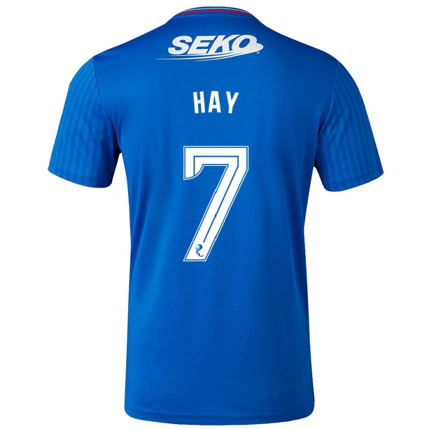 Men Football Brogan Hay #7 Blue Home Jersey 2023/24 T-Shirt