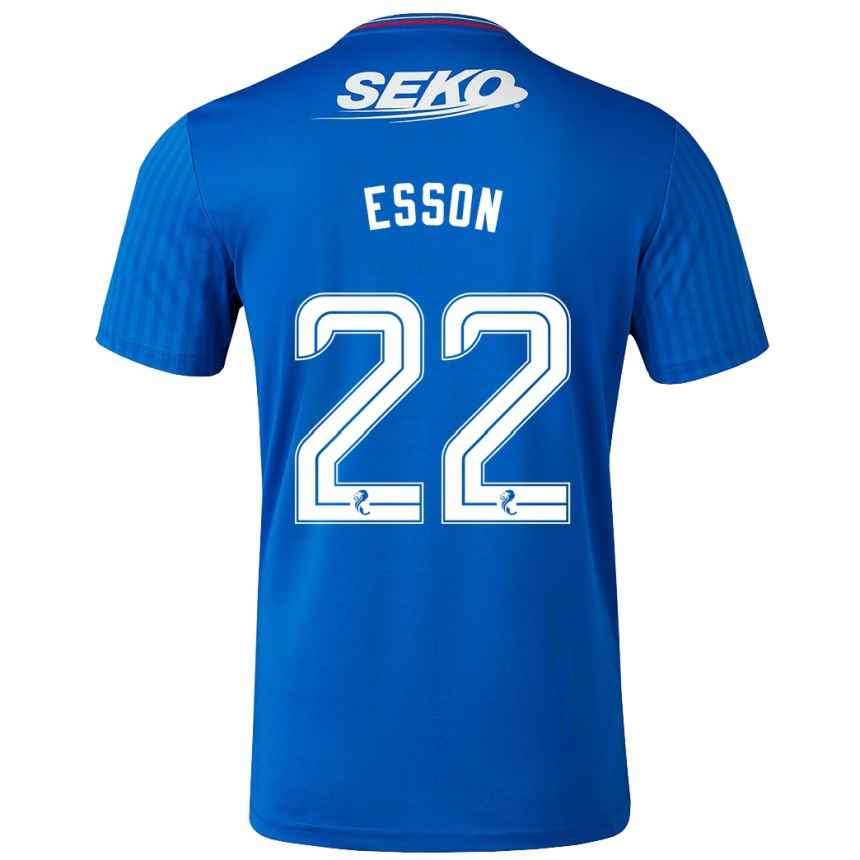 Men Football Victoria Esson #22 Blue Home Jersey 2023/24 T-Shirt