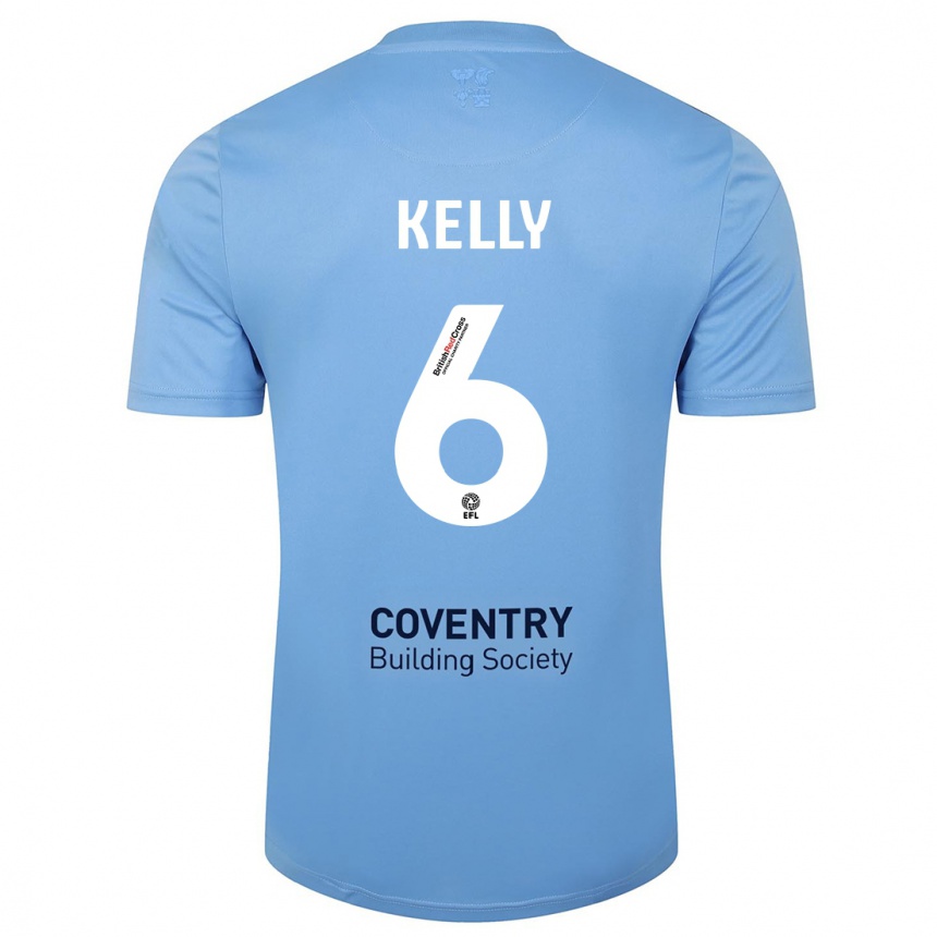 Men Football Liam Kelly #6 Sky Blue Home Jersey 2023/24 T-Shirt