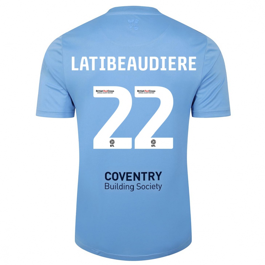 Men Football Joel Latibeaudiere #22 Sky Blue Home Jersey 2023/24 T-Shirt