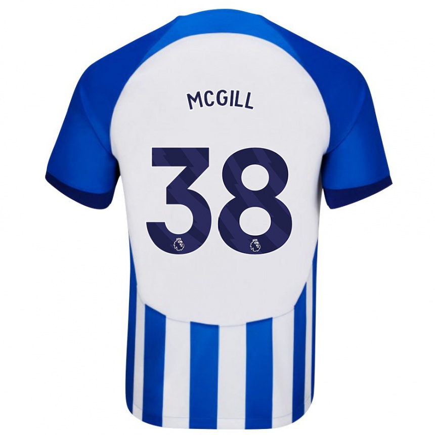 Men Football Tom Mcgill #38 Blue Home Jersey 2023/24 T-Shirt