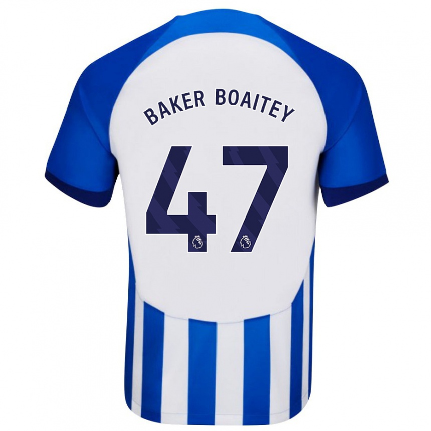 Men Football Benicio Baker-Boaitey #47 Blue Home Jersey 2023/24 T-Shirt