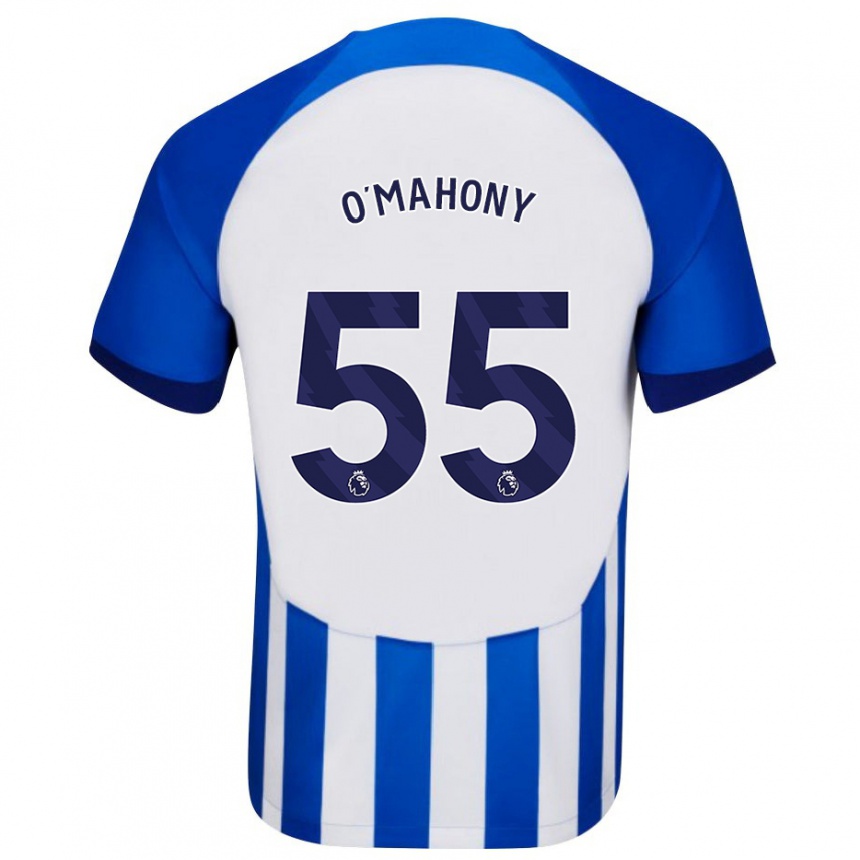 Men Football Mark O'mahony #55 Blue Home Jersey 2023/24 T-Shirt