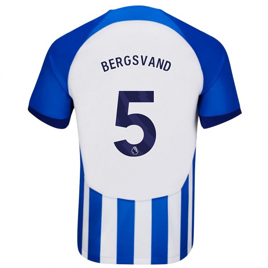 Men Football Guro Bergsvand #5 Blue Home Jersey 2023/24 T-Shirt