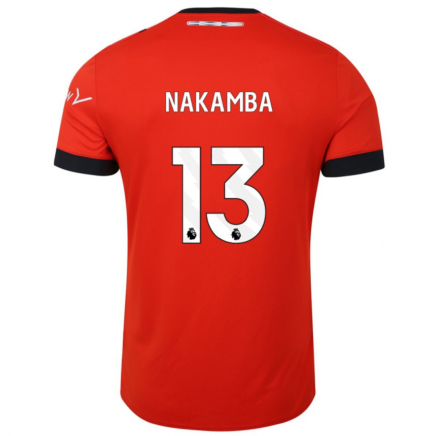 Men Football Marvelous Nakamba #13 Red Home Jersey 2023/24 T-Shirt