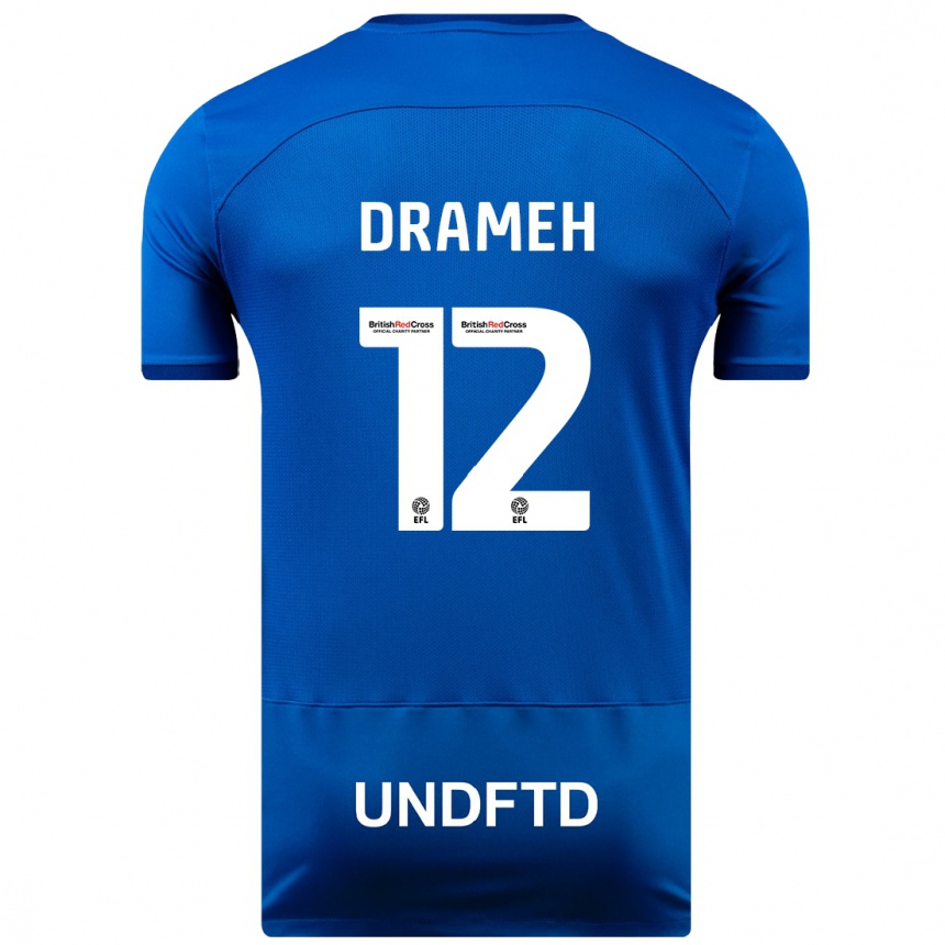 Men Football Cody Drameh #12 Blue Home Jersey 2023/24 T-Shirt