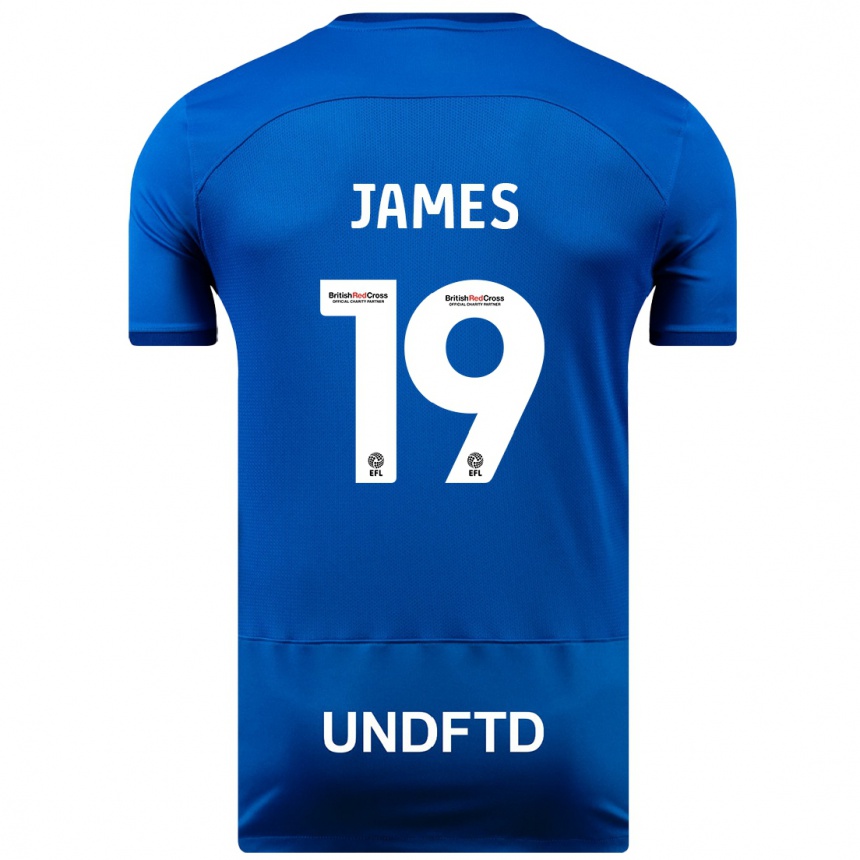 Men Football Jordan James #19 Blue Home Jersey 2023/24 T-Shirt