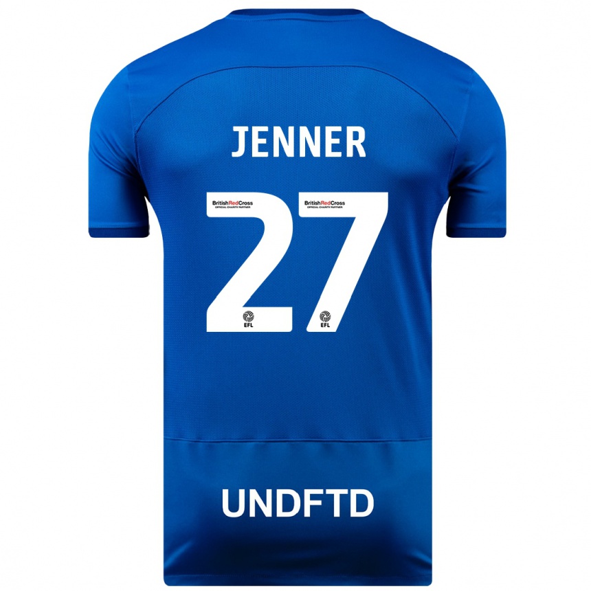 Men Football Abbi Jenner #27 Blue Home Jersey 2023/24 T-Shirt