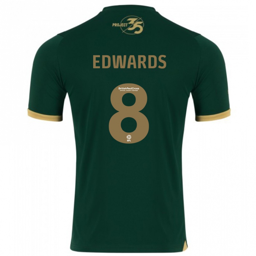 Men Football Joe Edwards #8 Green Home Jersey 2023/24 T-Shirt