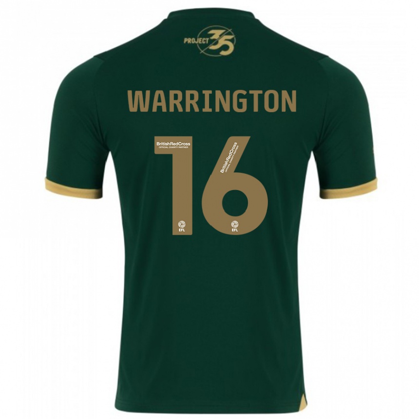Men Football Lewis Warrington #16 Green Home Jersey 2023/24 T-Shirt