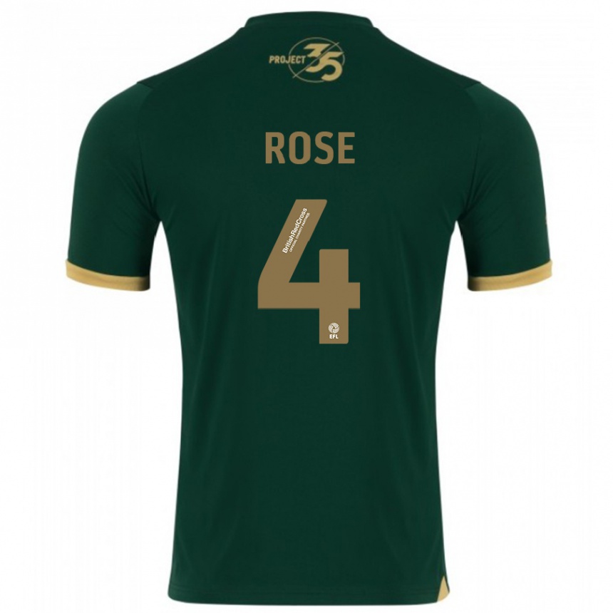 Men Football Jemma Rose #4 Green Home Jersey 2023/24 T-Shirt