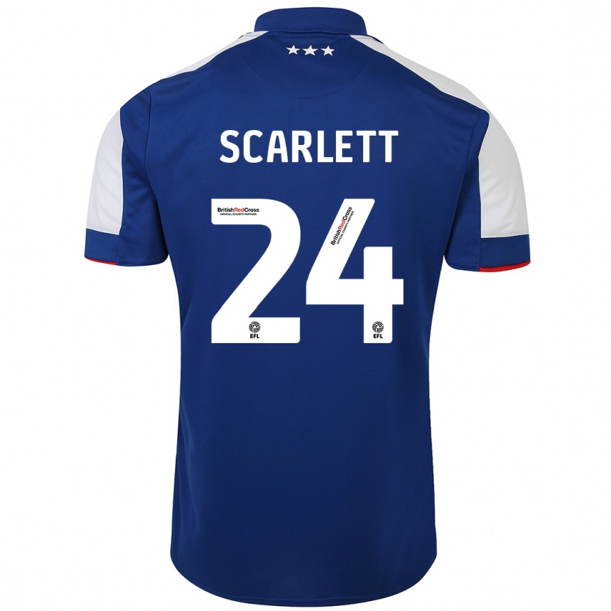 Men Football Dane Scarlett #24 Blue Home Jersey 2023/24 T-Shirt