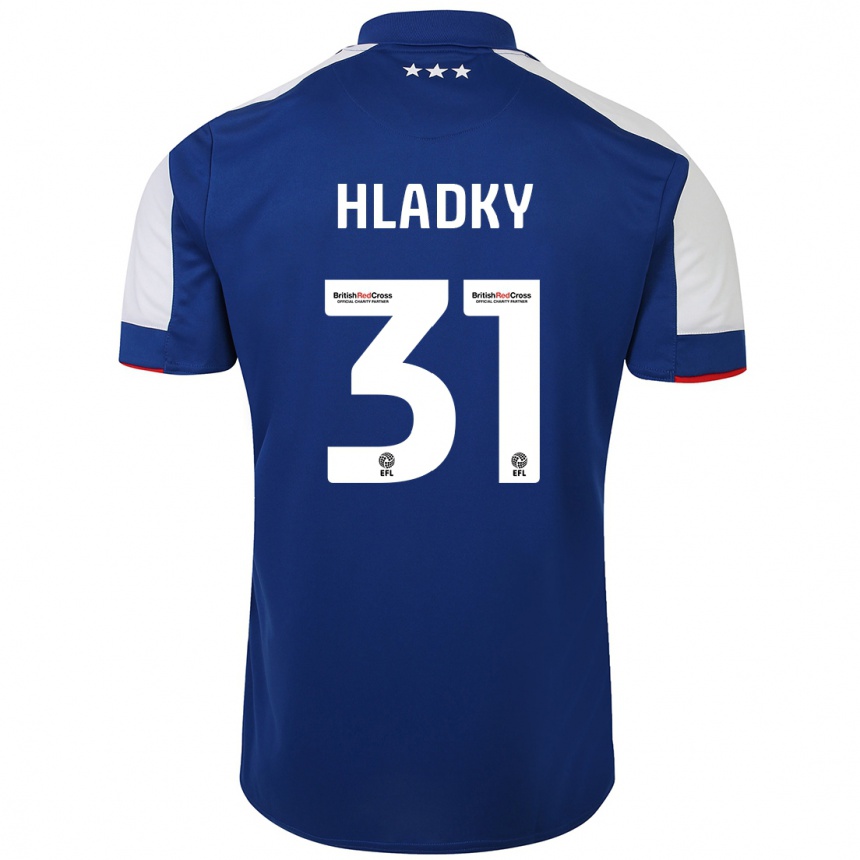 Men Football Vaclav Hladky #31 Blue Home Jersey 2023/24 T-Shirt