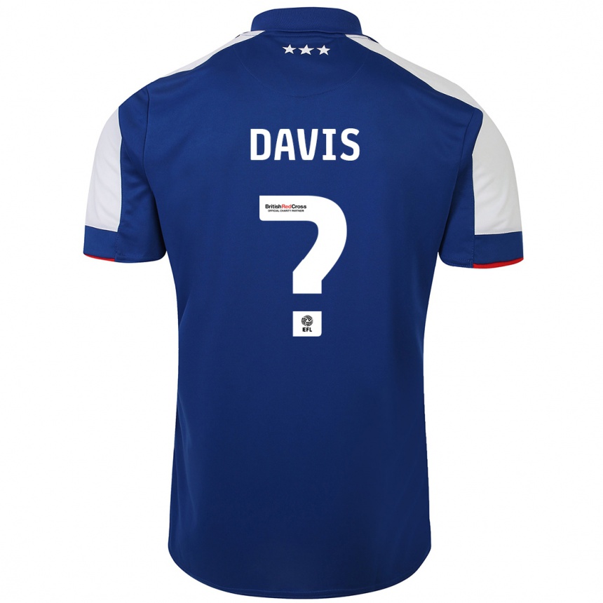 Men Football Oli Davis #0 Blue Home Jersey 2023/24 T-Shirt