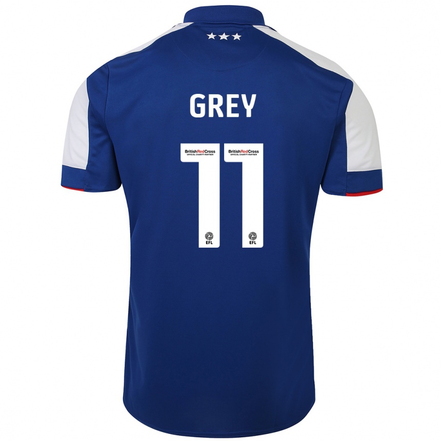 Men Football Anna Grey #11 Blue Home Jersey 2023/24 T-Shirt