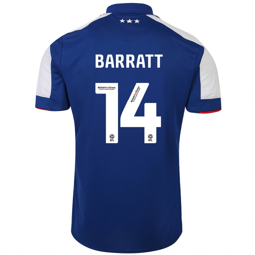 Men Football Zoe Barratt #14 Blue Home Jersey 2023/24 T-Shirt