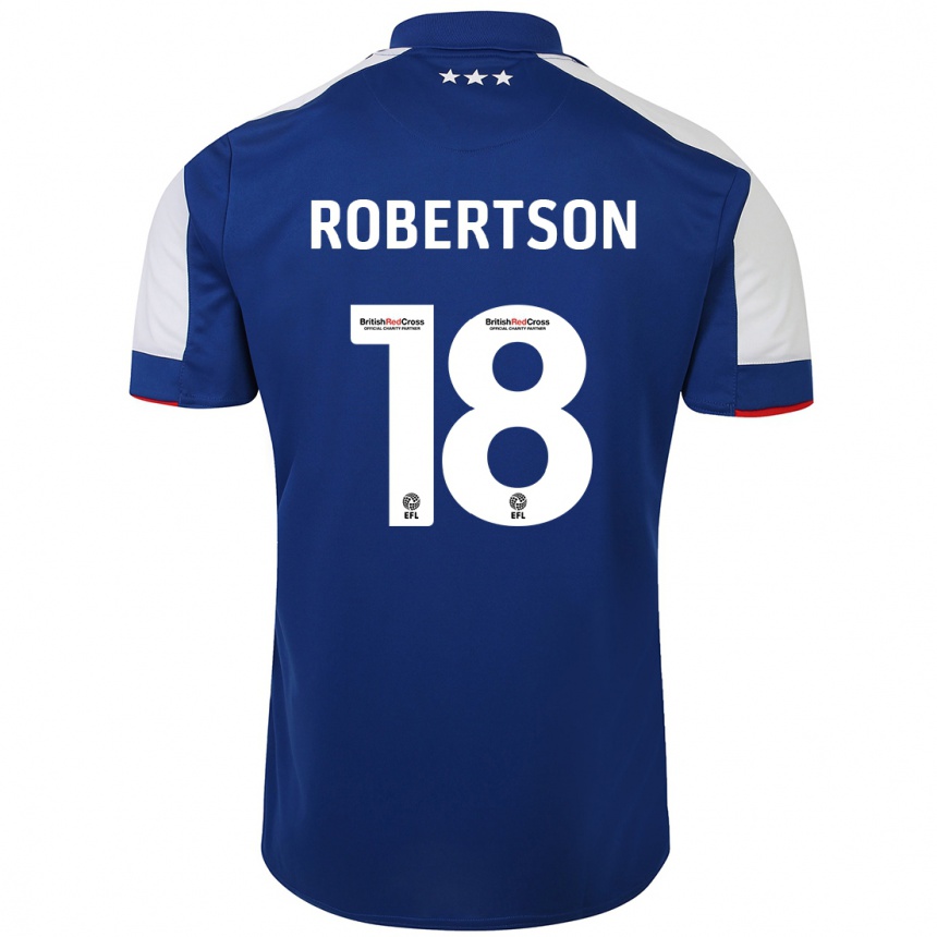 Men Football Kyra Robertson #18 Blue Home Jersey 2023/24 T-Shirt