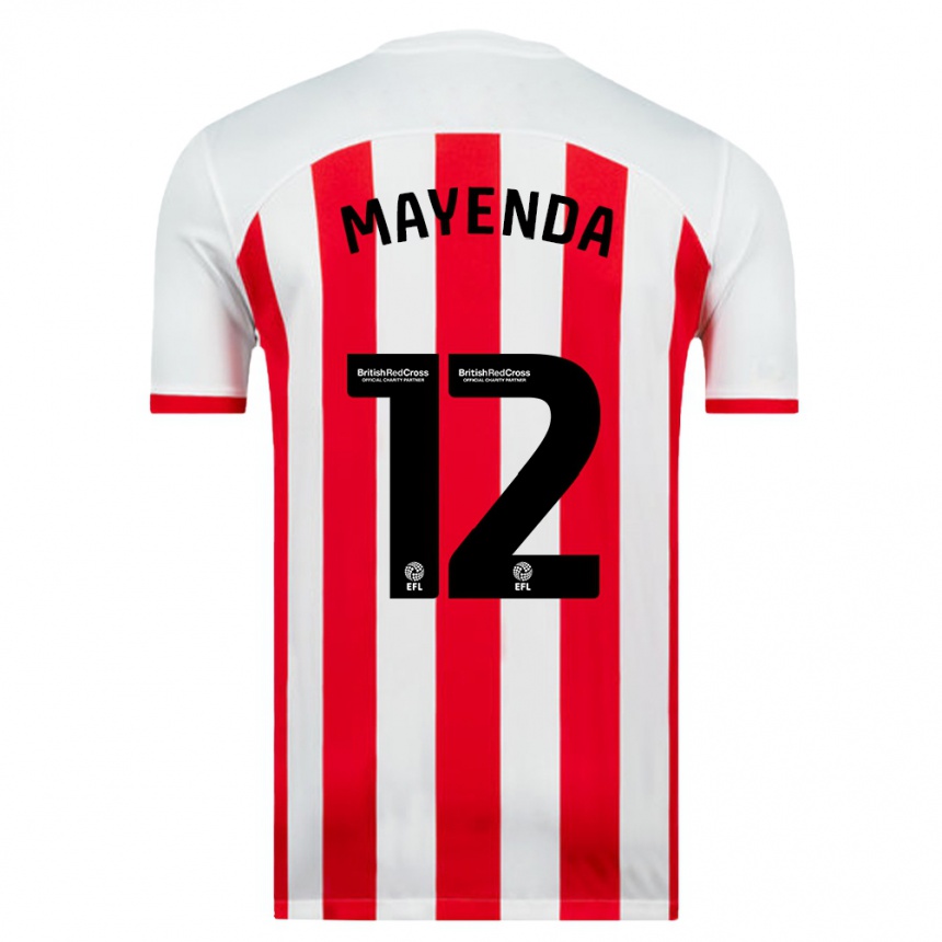 Men Football Eliezer Mayenda #12 White Home Jersey 2023/24 T-Shirt