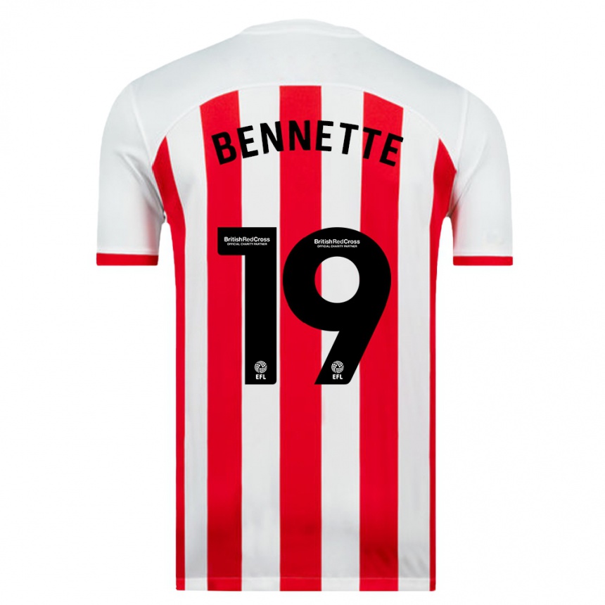 Men Football Jewison Bennette #19 White Home Jersey 2023/24 T-Shirt